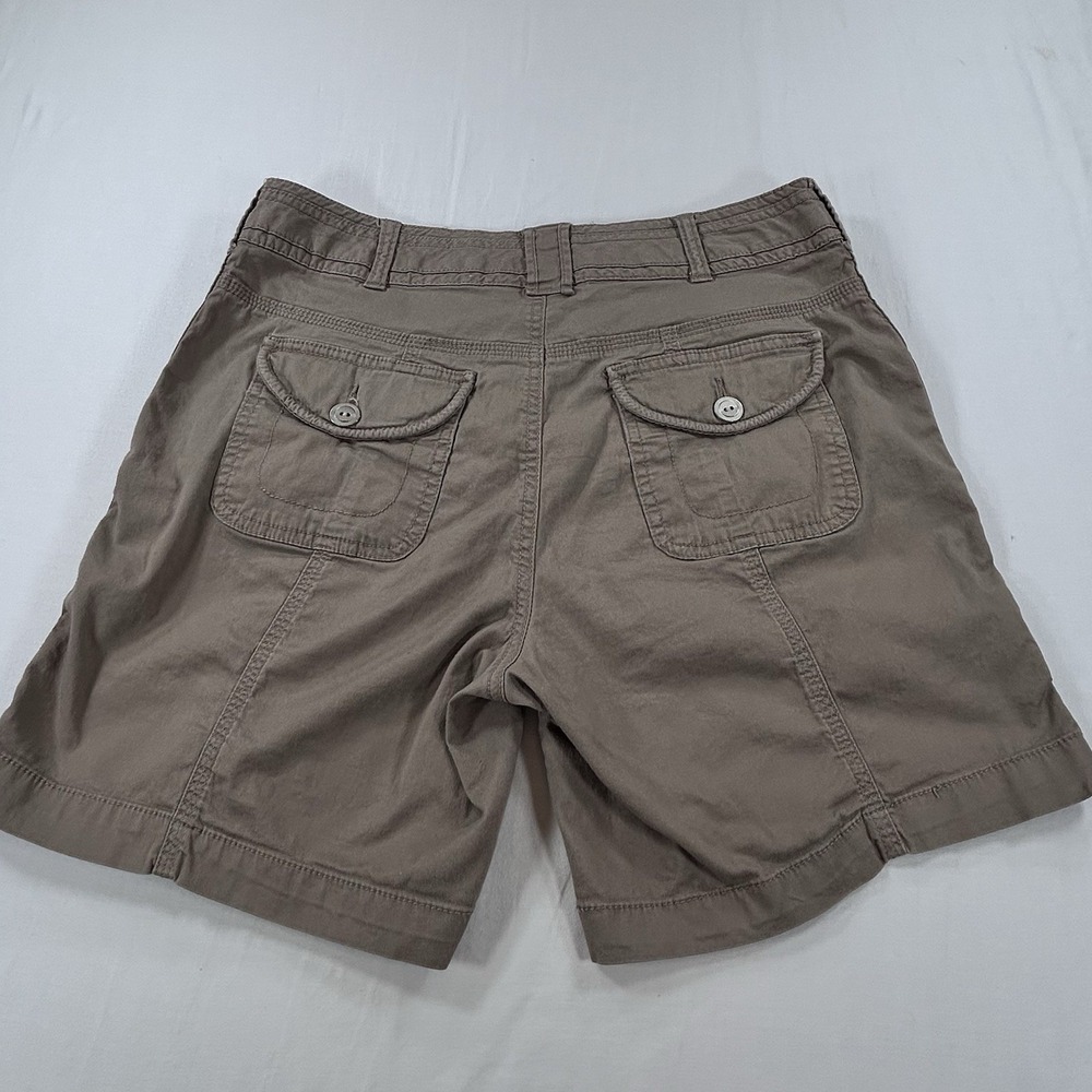 Style & Co Womens Cargo Shorts Size 8 Khaki Stretch Utility 6.5" Inseam EUC - Picture 2 of 9